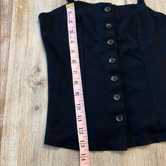 DAZY Black Button-Up Juniors Top L - Picture 6 of 6